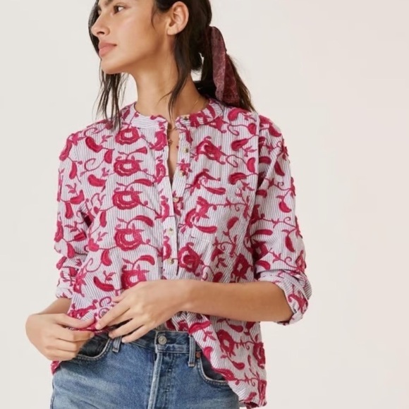 Pilcro Tops - Pilcro Antrophologie Whitney Trapeze Blouse SZ XXS